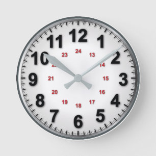 Relógio Redondo Pulso de disparo tradicional com 12/24