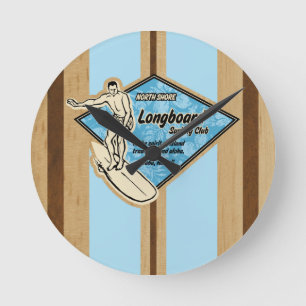 Relógio Redondo Pulsos de disparo de parede havaianos da prancha
