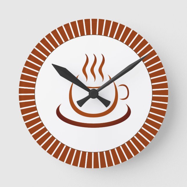 Relógio Redondo Qualquer Hora É Hora Do Café (Frente)