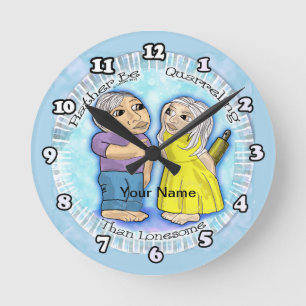 Relógio Redondo Quarreling ou Solo