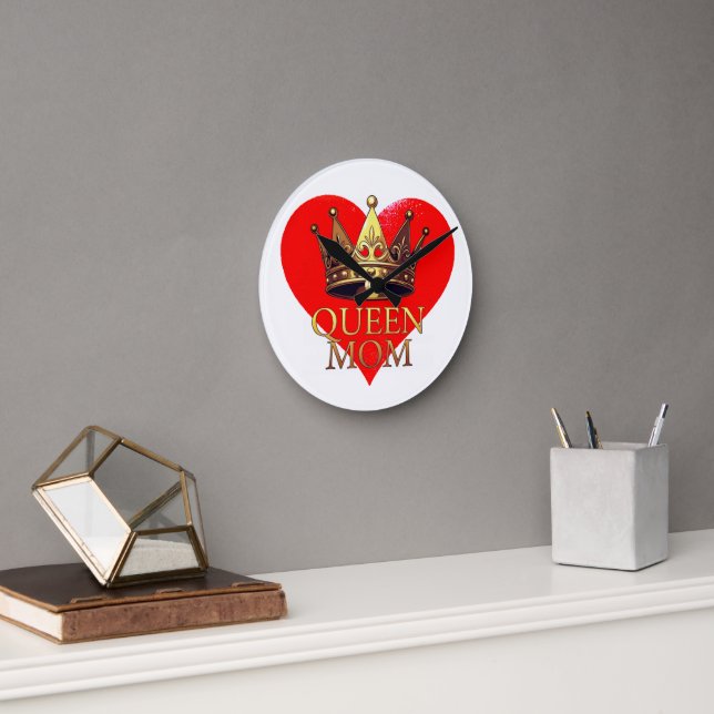 RELÓGIO REDONDO QUEEN MOM (Escritório)