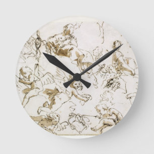 Relógio Redondo Querubins, início do século XVIII (caneta e tint