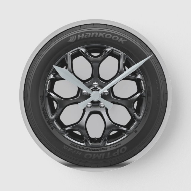 Relógio Redondo Racing Car Wheel Rim Gran Turismo Movie GT7 (Frente)