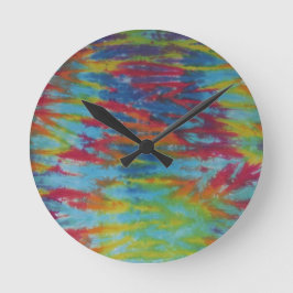 Relógio Redondo Rainbow Tiger Stripes Tie Dye PhatDyes