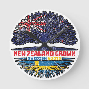 Relógio Redondo Raiz de Árvore da Nova Zelândia da Nova Zelândia s