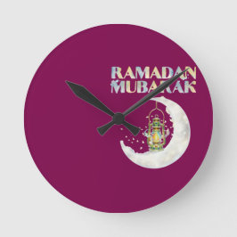 Relógio Redondo Ramadan Mubarak