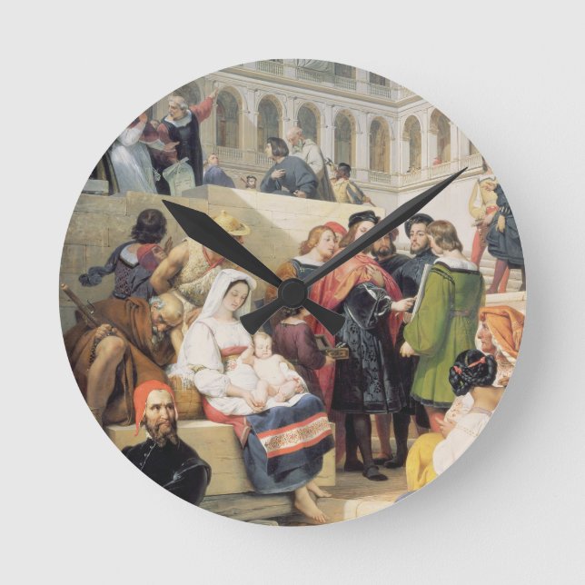 Relógio Redondo Raphael no vaticano, 1832 (óleo em canvas) (Frente)