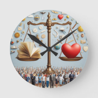 Relógio Redondo Reason and Emotion Wall Clock