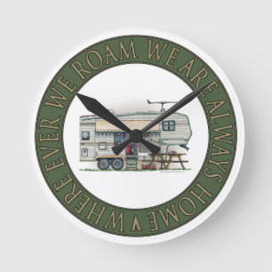 Relógio Redondo Reboque bonito do viagem do campista da quinta