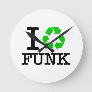 Relógio Redondo Reciclar Funk