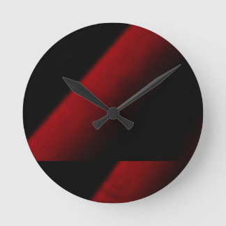 Relógio Redondo Red and black abstract acrylic wall clock