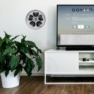 Relógio Redondo Reel de filmes em cinema em casa da família