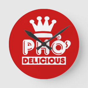 Relógio Redondo Rei Delicioso de Pho