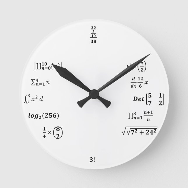 Relógio Redondo Relogio Calculos Engenharia (Frente)