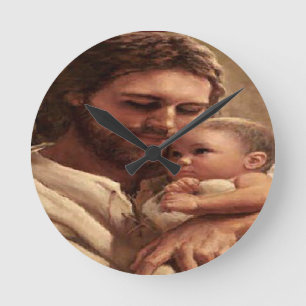 Relógio Redondo Relógios Cristãos Jesus e Criança