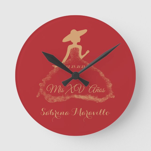 Relógio Redondo Reloj de Comparação (Frente)