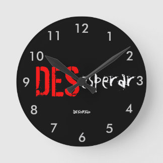 Relógio Redondo Reloj de pared DESesperar DESenREdo negro
