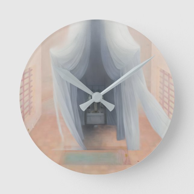 Relógio Redondo REM Surrealism Wall Clock – Minimal Dream State (Frente)