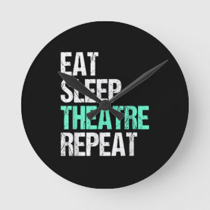 Relógio Redondo Repetir o teatro de repouso