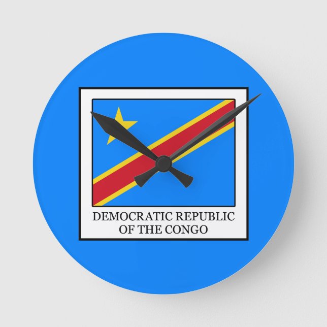 Relógio Redondo República Democrática do Congo (Frente)