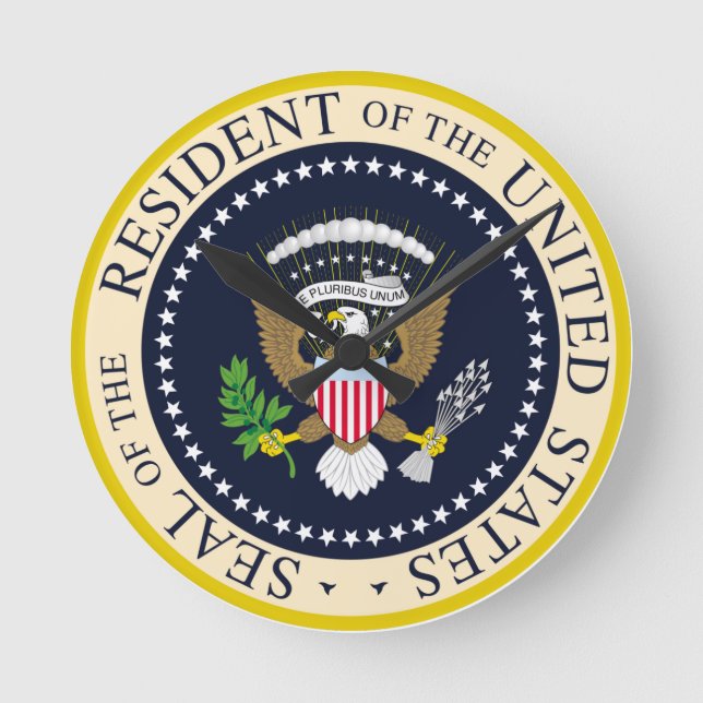 Relógio Redondo Residente dos Estados Unidos (Frente)