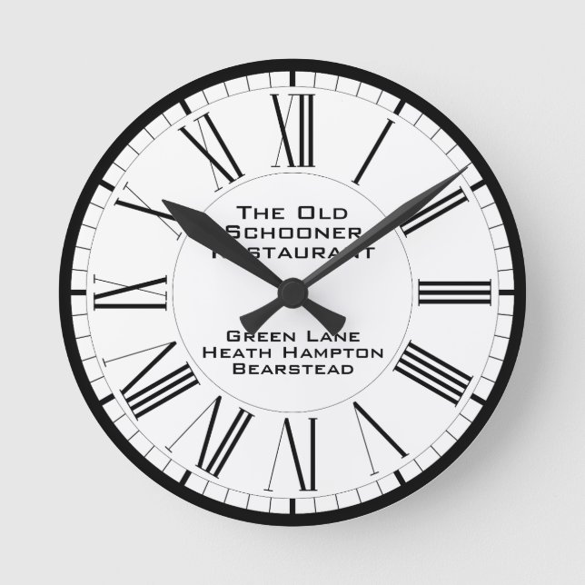 Relógio Redondo Restaurante Considerado (Frente)