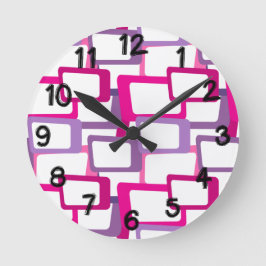 Relógio Redondo Retângulos Modernos do Século médio