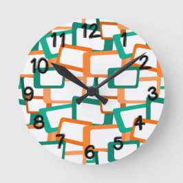 Relógio Redondo Retângulos Modernos do Século médio