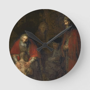 Relógio Redondo Retorno do filho Prodigal, c.1668-69