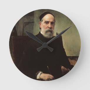 Relógio Redondo Retrato de auto, 1878 (óleo em canvas)
