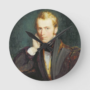 Relógio Redondo Retrato de auto, c.1827-37 (óleo no painel)
