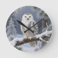 Retrato de Inverno da Coruja da Neve