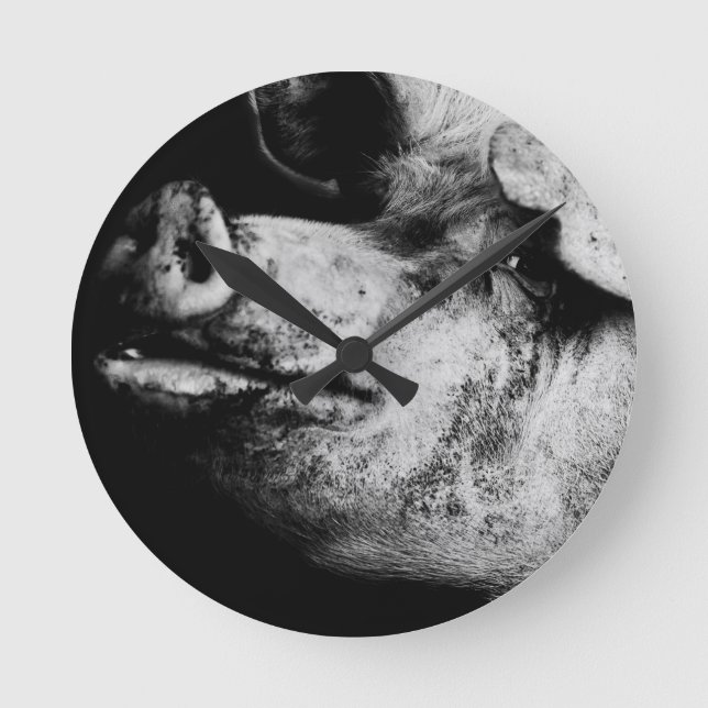 Relógio Redondo retrato de porker (Frente)