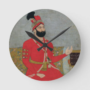 Relógio Redondo Retrato do nadir Shah Afshar de Persia (1688-1747