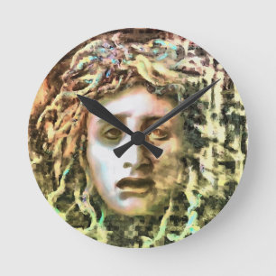 Relógio Redondo Retrato Medusa de um Gorgão