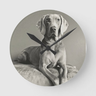 Relógio Redondo Retrato Weimaraner