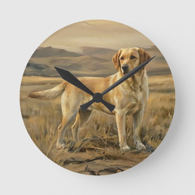 Relógio Redondo Retriever Labrador (Frente)