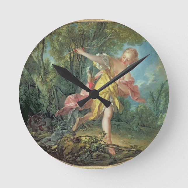 Relógio Redondo Rhea Sylvia que foge do lobo, 1756 (Frente)