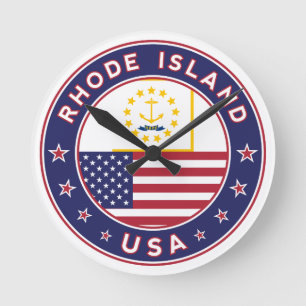 Relógio Redondo Rhode Island sticker, phone case, tote bag
