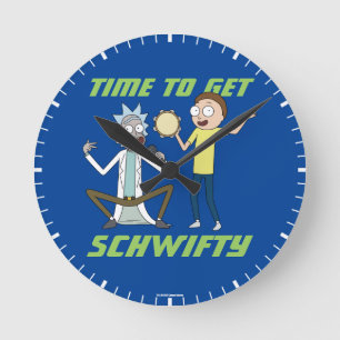 Relógio Redondo RICK E MORTY™ Hora De Obter O Schwifty
