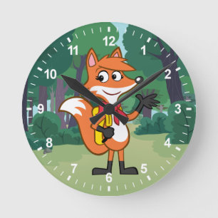 Relógio Redondo Rick Ranger Escarlett Fox Waving