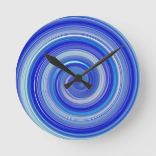 Relógio Redondo Rico espiral azul