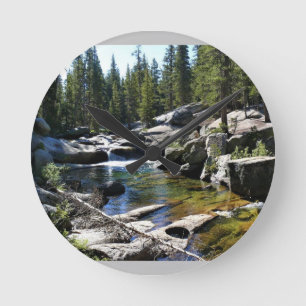 Relógio Redondo Rio Tuolumne nos Prados de Tuolumne, Yosemite, CA