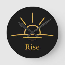 Relógio Redondo Rise — Minimalist Sunrise