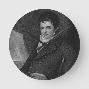 Relógio Redondo Robert Fulton (1765-1815), gravado pelo parque de
