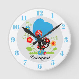 Relógio Redondo Rooster Português