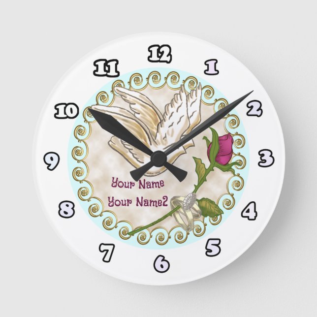 Relógio Redondo Rosa (Frente)