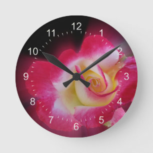 Relógio Redondo rosa amarelo cor-de-rosa