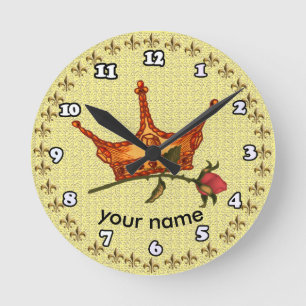 Relógio Redondo Rosa Crown