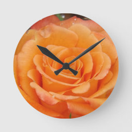 Relógio Redondo Rosa laranja